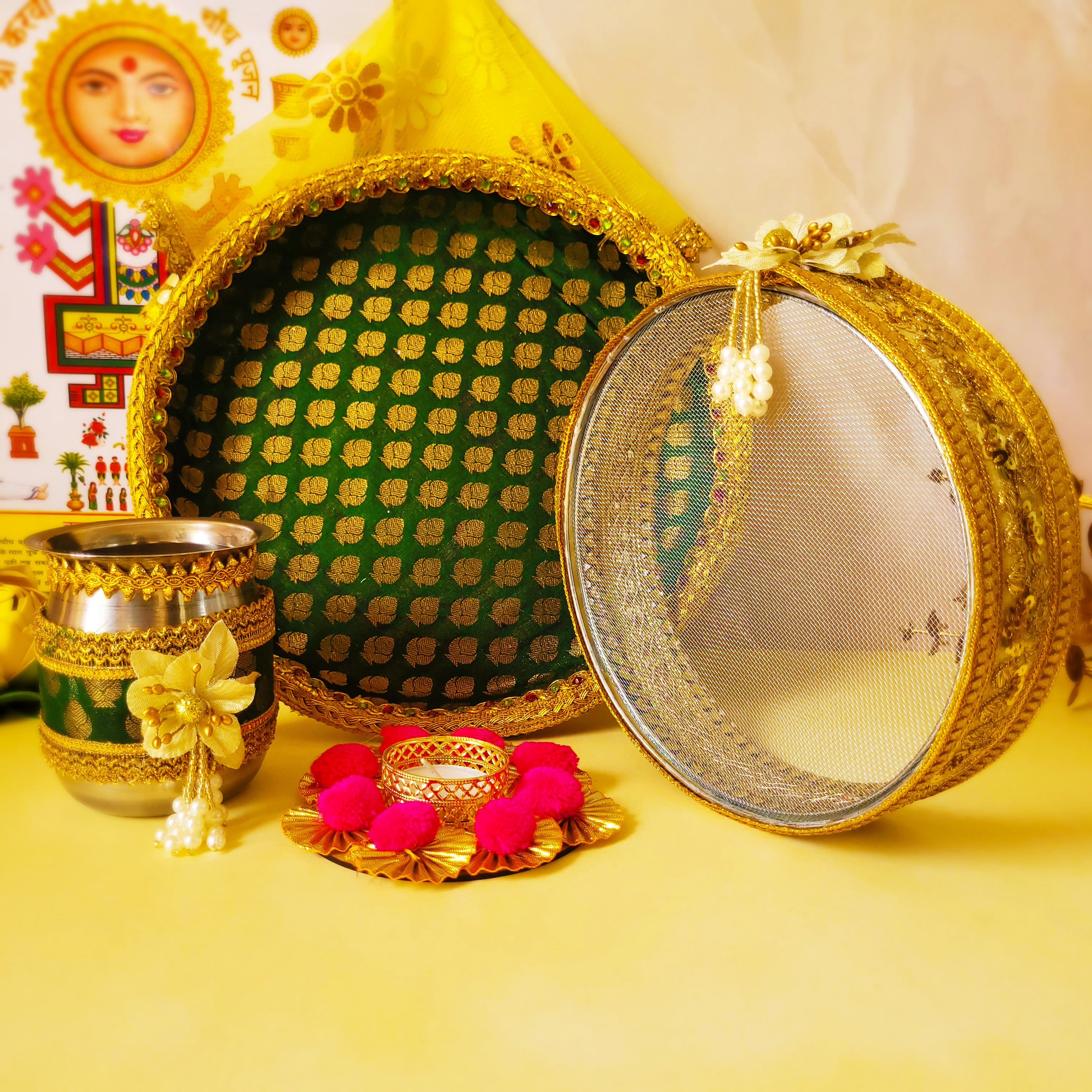 Karwa Chauth Green Set