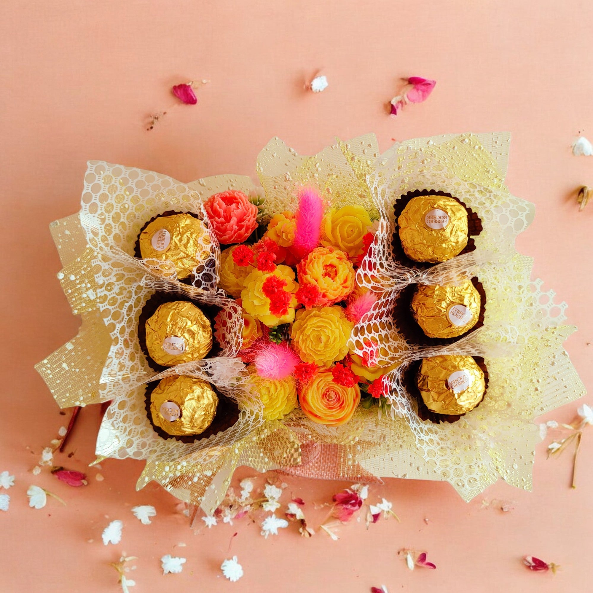 Ferrero Rocher Flower Bouquet Elegant