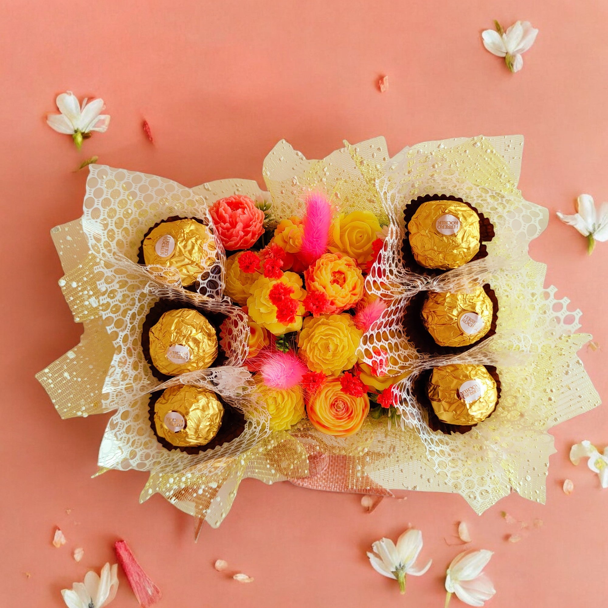 Ferrero Rocher Flower Bouquet Elegant