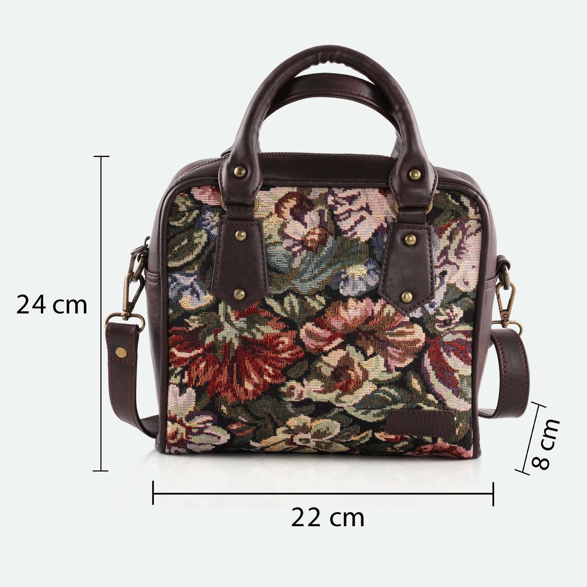 Floral sales satchel handbags